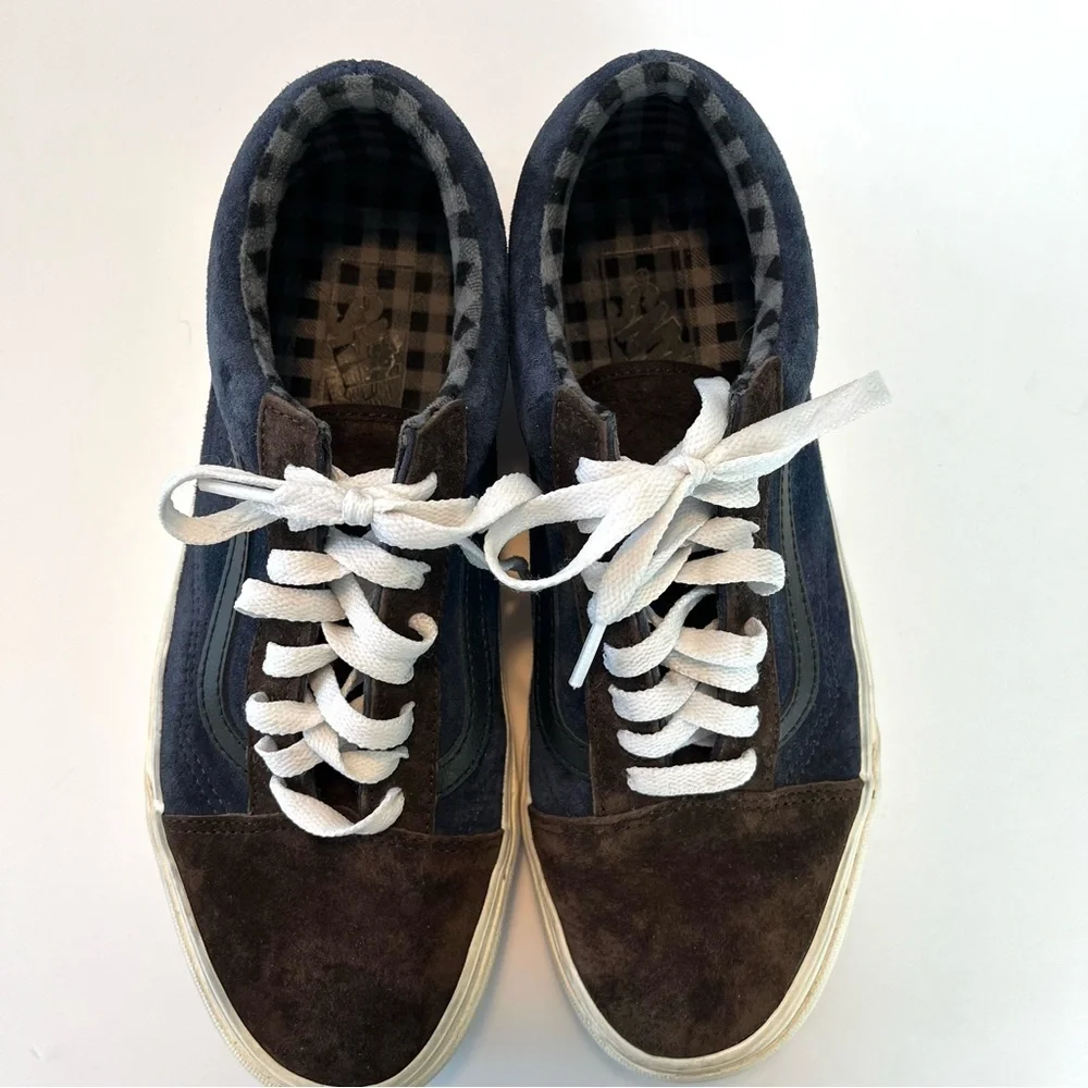 VANS Brown and Blue Suede Skate Shoes Size 8 Men’s 9.5 Women’s